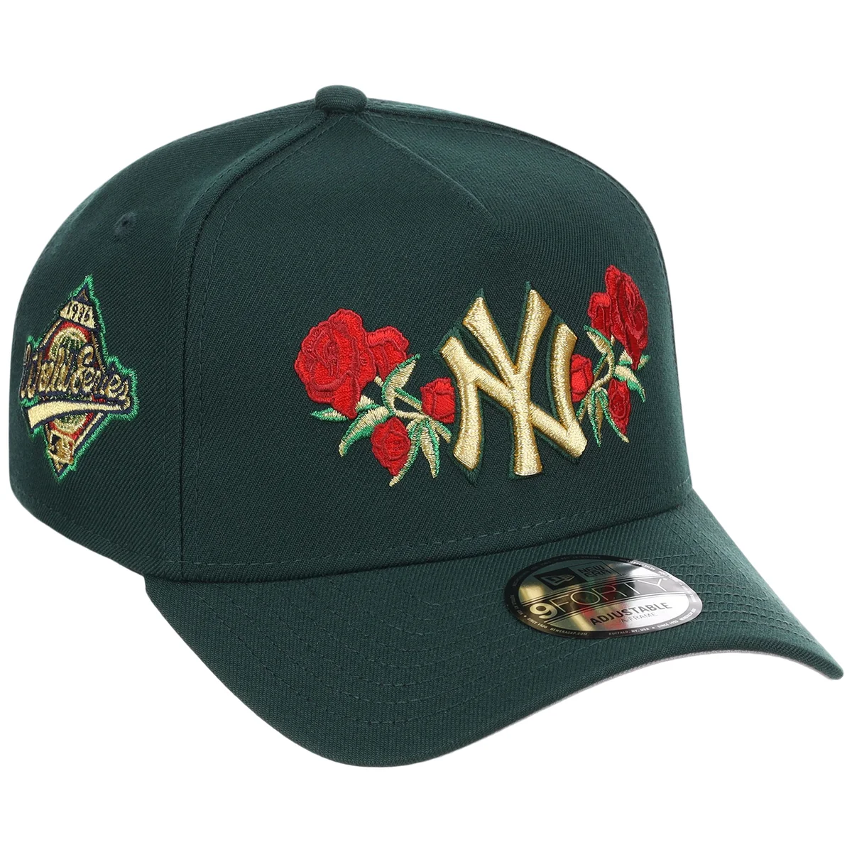 New York Yankees Rose New Era 9FORTY A-Frame front view