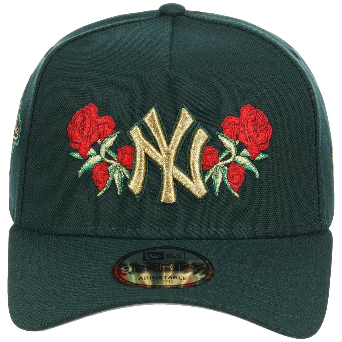 New York Yankees Rose New Era 9FORTY A-Frame detail view