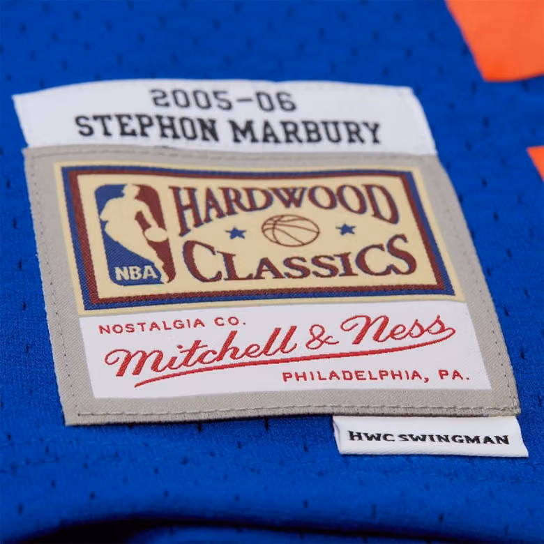 Stephon Marbury #3 New York Knicks 2005-06 Swingman NBA Jersey Blue view 3