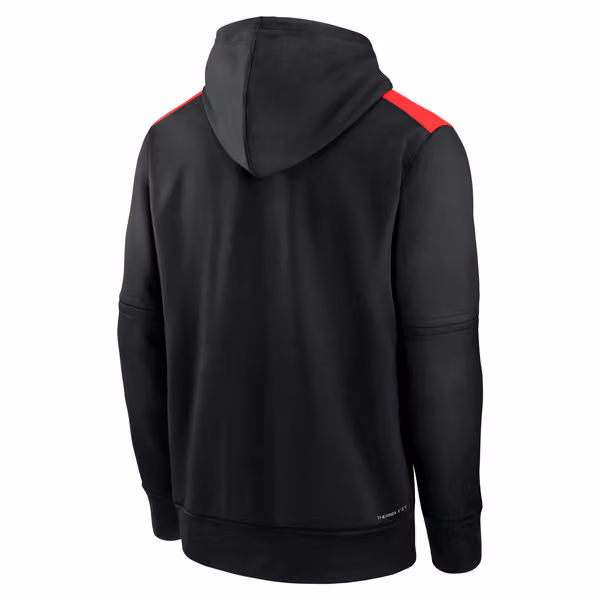 Cincinnati Reds 2025 City Connect MLB Authentic Therma Hoodie Black view 2