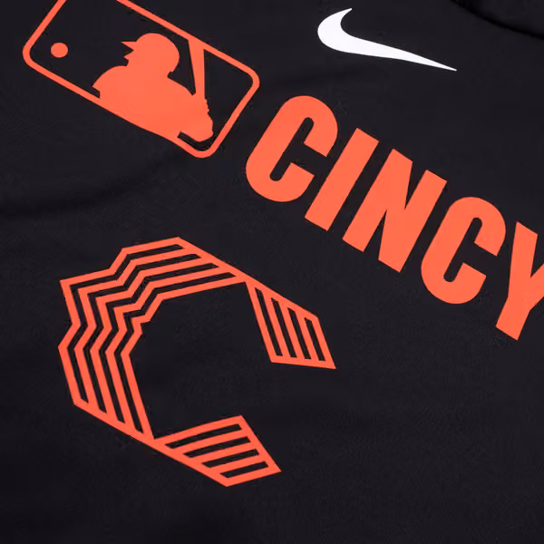 Cincinnati Reds 2025 City Connect MLB Authentic Therma Hoodie Black view 3