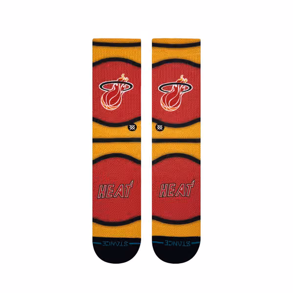 Miami Heat Classic Mini Ball Stance Crew Socks view 2