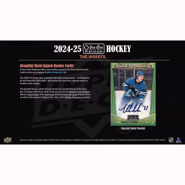 2024/25 Upper Deck O-Pee-Chee Platinum Hockey NHL Blaster Box view 3