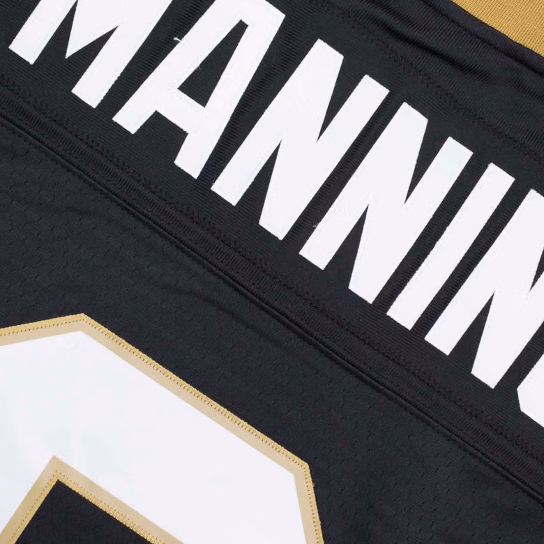 Archie Manning #8 New Orleans Saints Mitchell & Ness Throwback NFL Jersey Black view 4