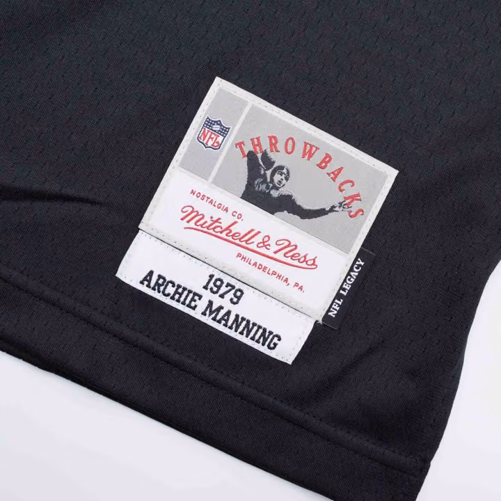 Archie Manning #8 New Orleans Saints Mitchell & Ness Throwback NFL Jersey Black view 3