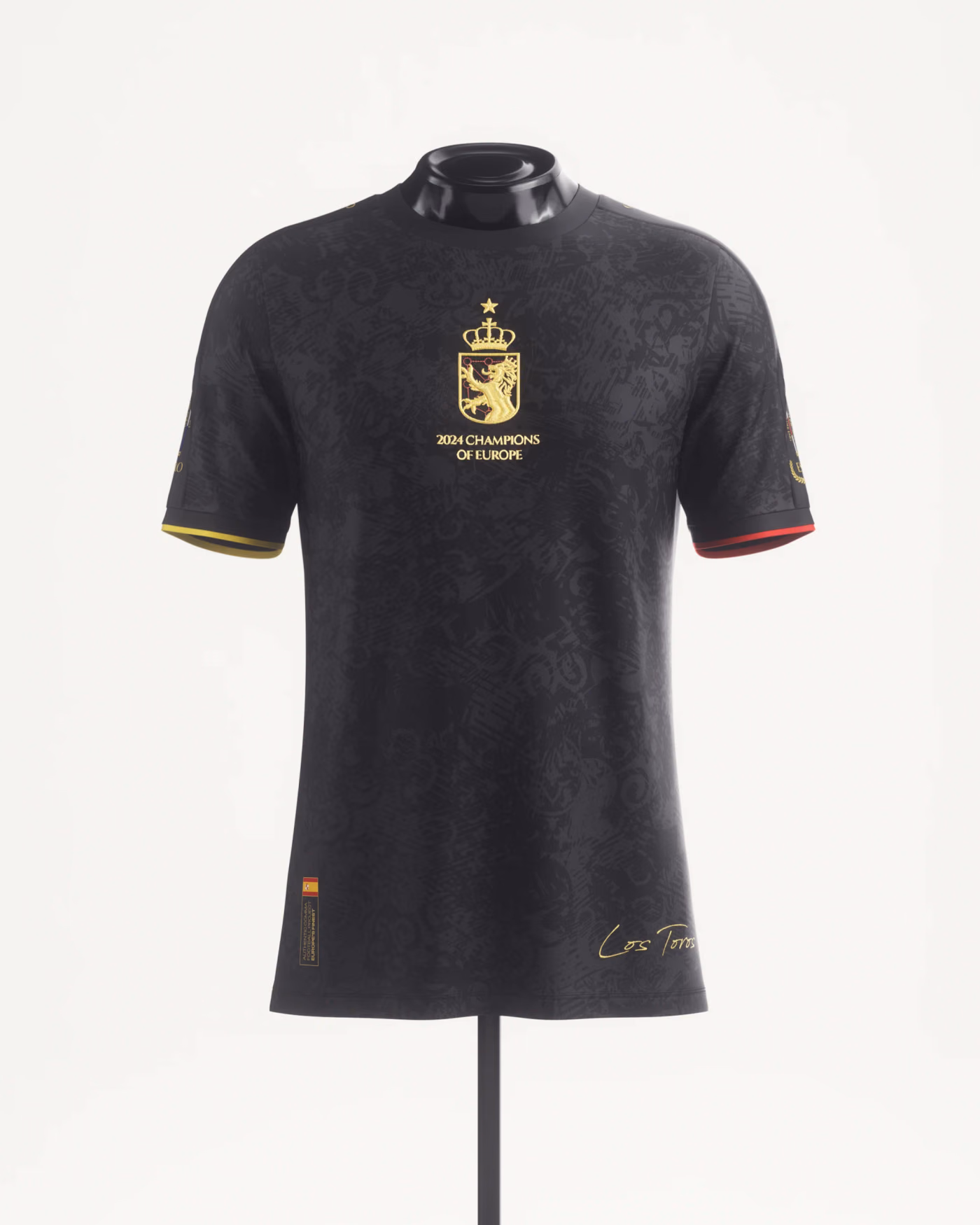 Jersevo Custom Personalized Spain 2024 Euros Champion Jersey (Los Toros) front view