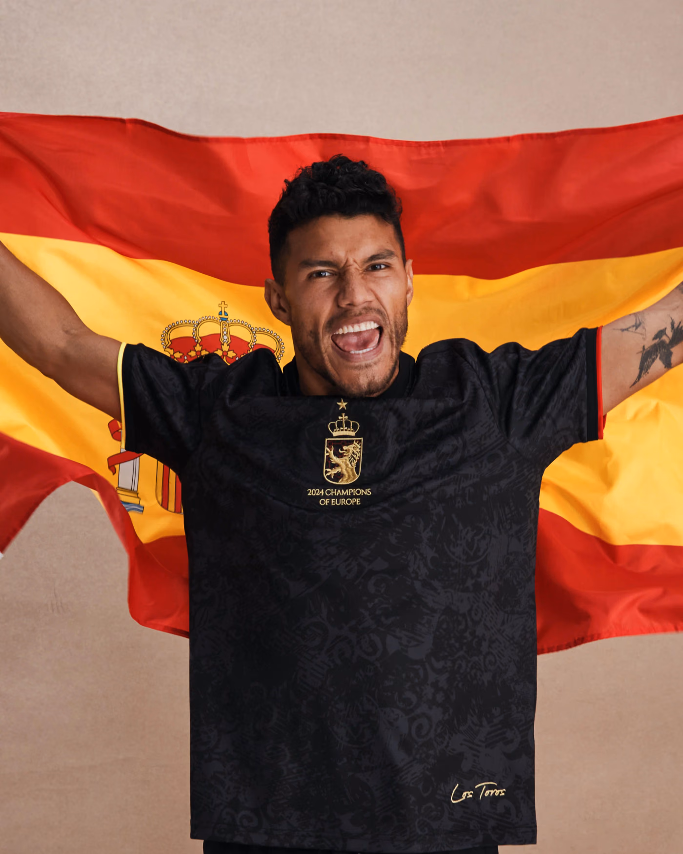 Jersevo Custom Personalized Spain 2024 Euros Champion Jersey (Los Toros) detail view 7