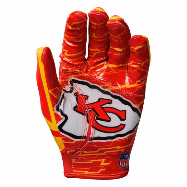 Kansas City Chiefs Wilson Stretch-Fit NFL Receivers Gloves view 3