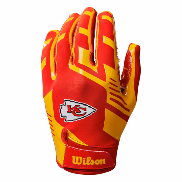 Kansas City Chiefs Wilson Stretch-Fit NFL Receivers Gloves view 2