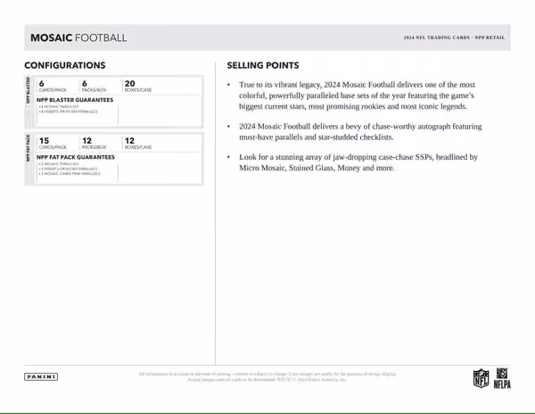 2024 Panini Mosaic Football NFL Blaster Box view 5