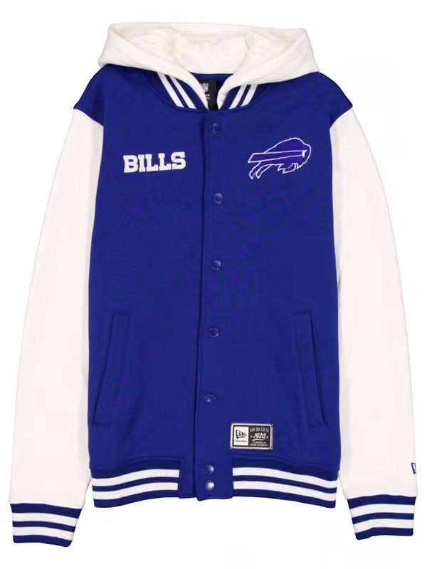 Buffalo Bills Letterman Hooded NFL Jacket Blue view 1