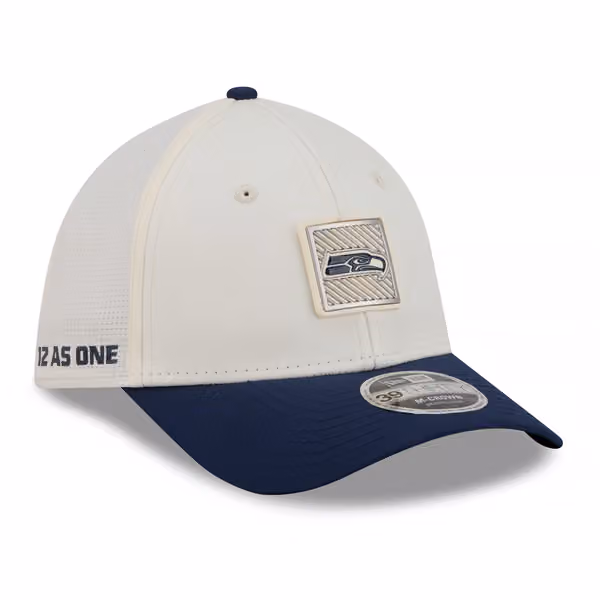 Seattle Seahawks 2026 NFL Training Camp 39THIRTY Flex Cap Cream/Navy product photo
