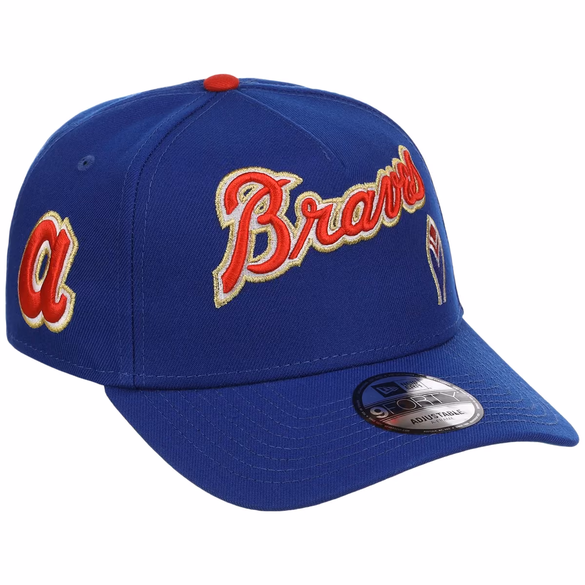 Atlanta Braves Coop Script Atlanta Crown the City New Era 9FORTY front view
