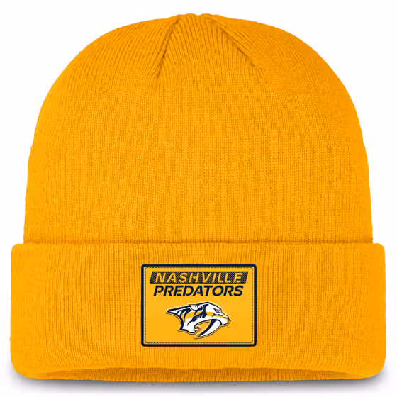 Nashville Predators 2024/25 NHL Authentic Pro Beanie Knit Hat Yellow product photo