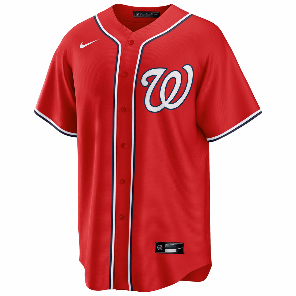 Washington Nationals Nike MLB Alternate Jersey Red view 1