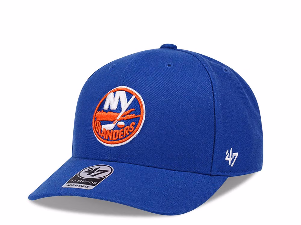 47Brand New York Islanders Classic DP Blue Cold Zone Snapback Hat front