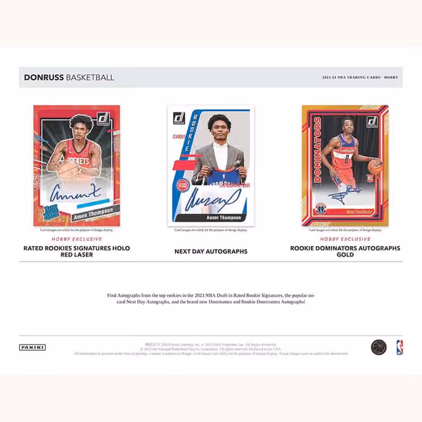 2023/24 Panini Donruss Basketball NBA Hobby Box view 3
