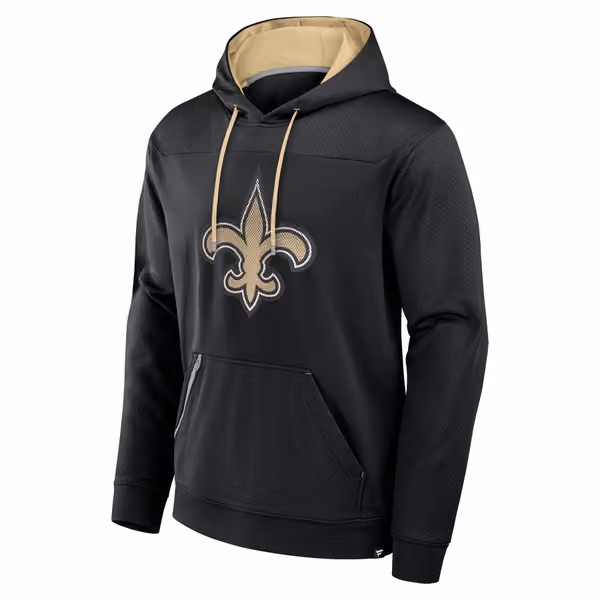 New Orleans Saints Defender Dot Faded NFL Hoodie Black view 3