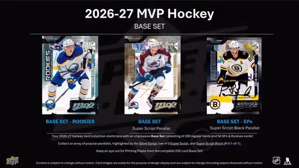2026/27 Upper Deck MVP Hockey NHL Hobby Pack view 2