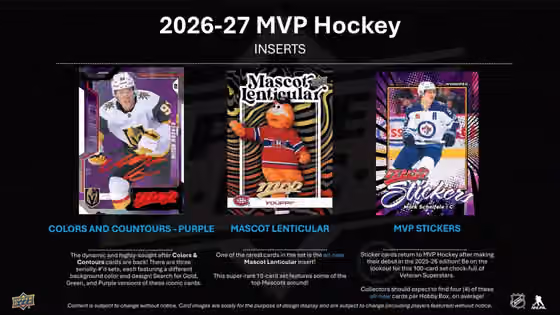 2026/27 Upper Deck MVP Hockey NHL Hobby Pack view 3