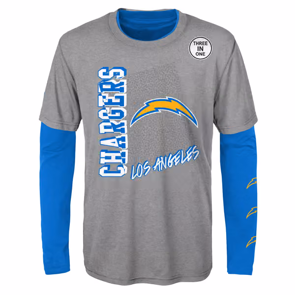 Los Angeles Chargers NFL Football 3-in-1 Combo Shirt Set (YOUTH) view 4