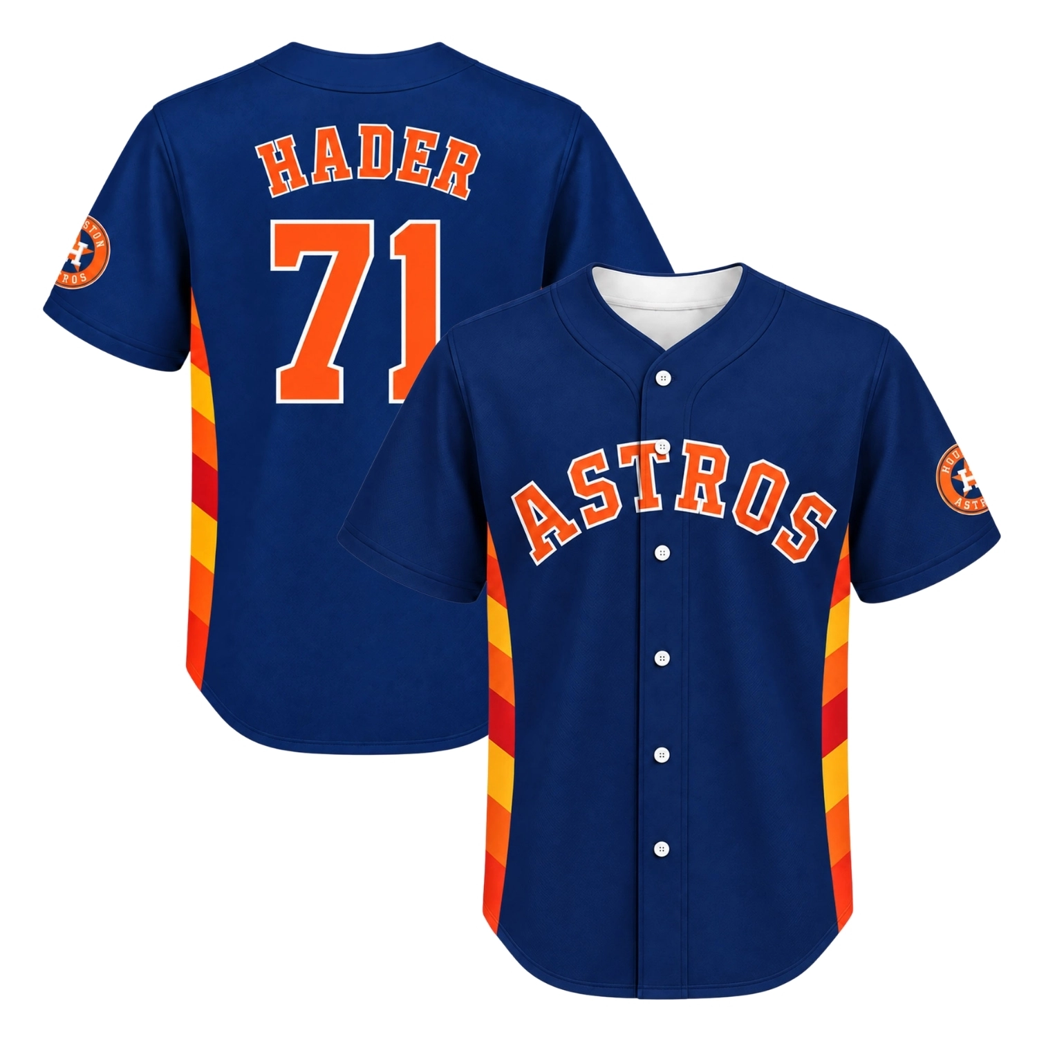 Josh Hader Astros Navy Jersey Dynamic Colorblock Style