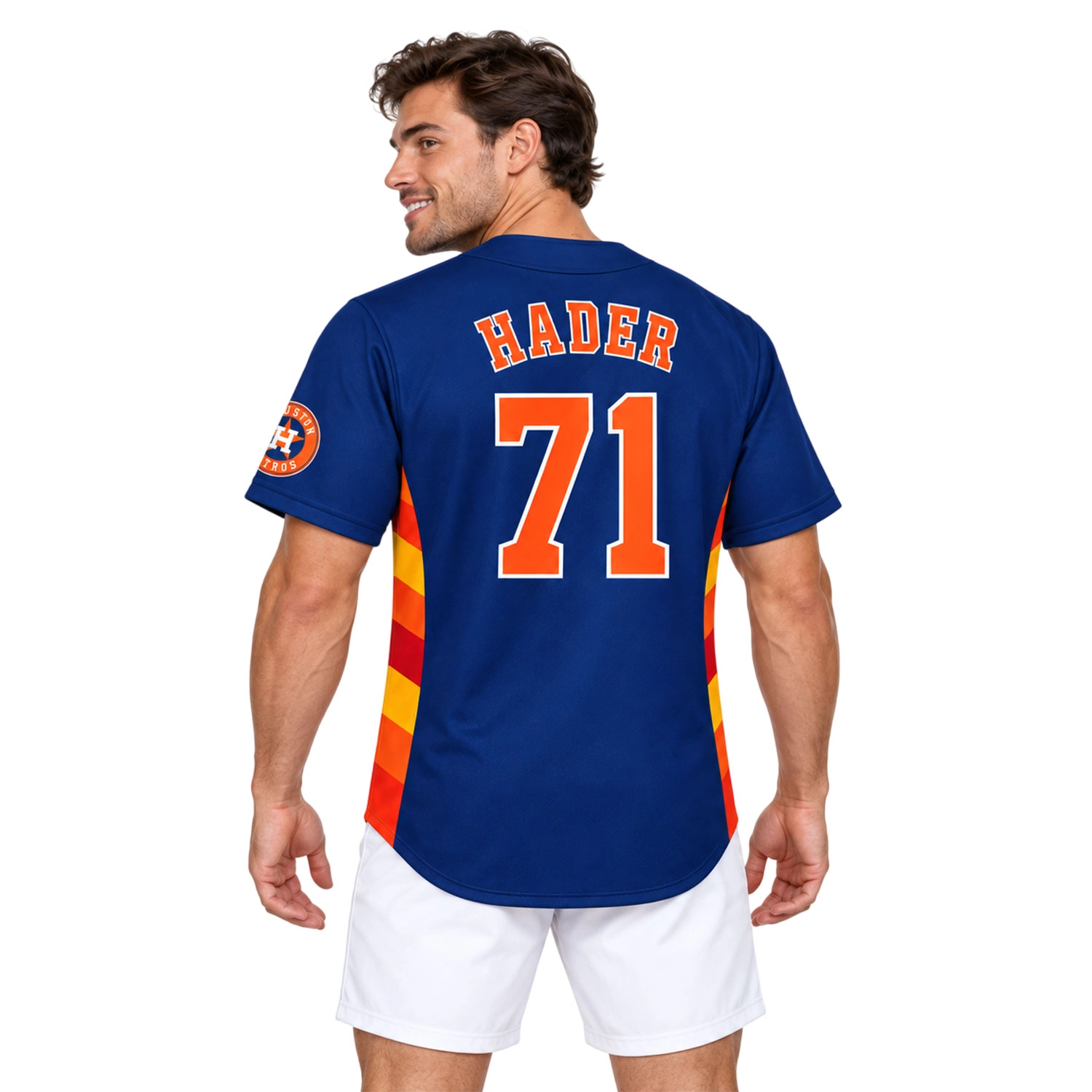Josh Hader Astros Navy Jersey Dynamic Colorblock Style