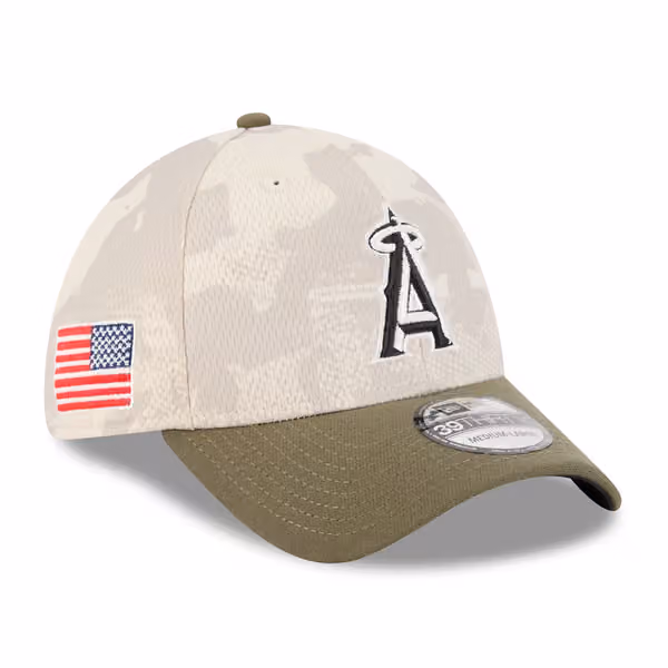 Los Angeles Angels 2025 MLB Armed Forces New Era 39THIRTY Flex Cap product photo