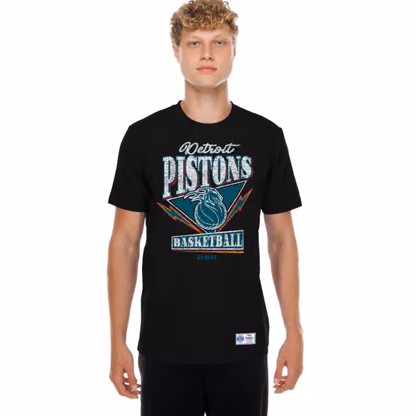 Detroit Pistons 2025-26 City Edition NBA T-Shirt Black view 1
