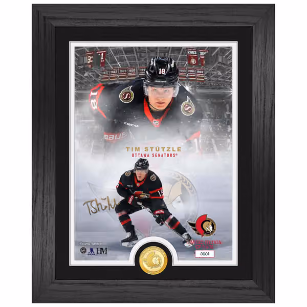 Tim Stützle Ottawa Senators Bronze Coin Framed NHL Photo view 1