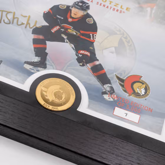 Tim Stützle Ottawa Senators Bronze Coin Framed NHL Photo view 2