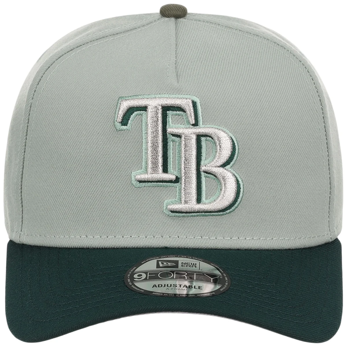 Tampa Bay Rays MLB Everest x Dark Green FASHION CORE New Era 9FORTY A-Frame detail view