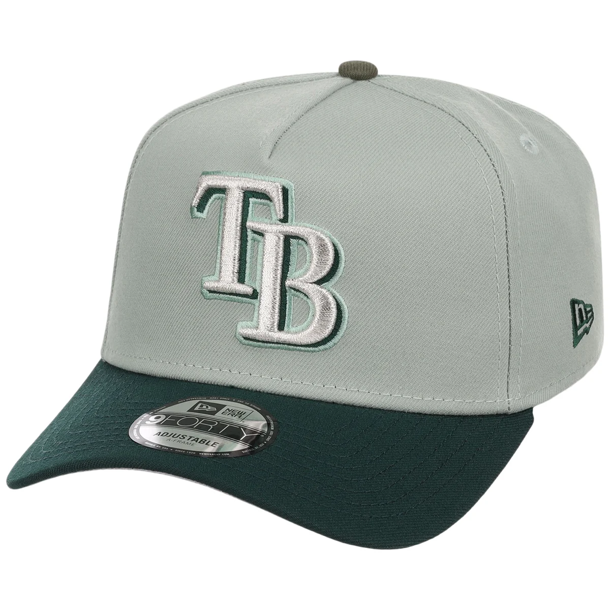 Tampa Bay Rays MLB Everest x Dark Green FASHION CORE New Era 9FORTY A-Frame detail view