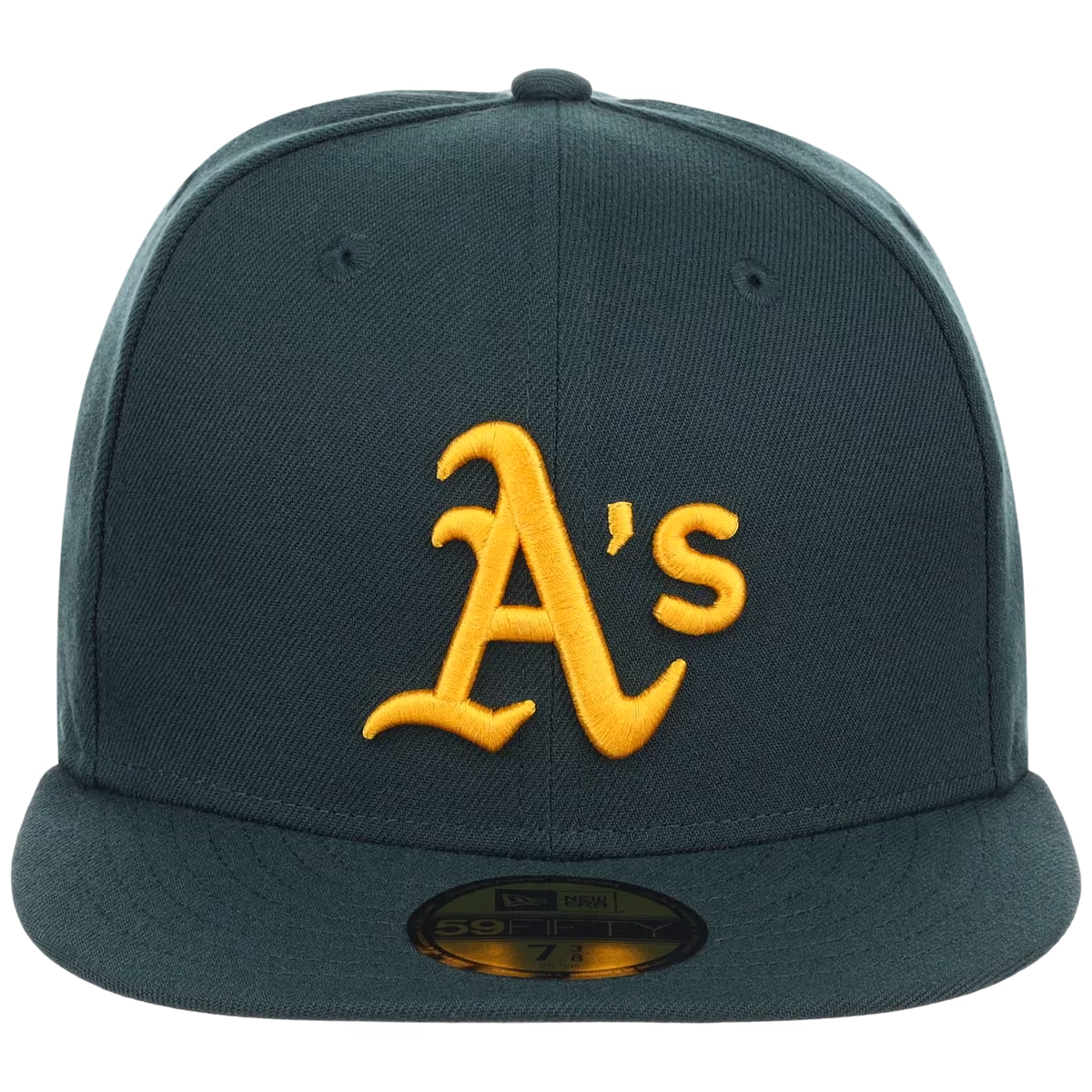 Oakland Athletics MLB Cooperstown Authentic Collection New Era 59FIFTY (Dark Green/Dark Green) detail view