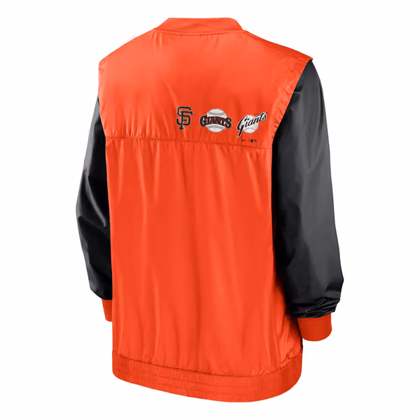 San Francisco Giants Rewind Warm Up MLB Pullover Jacket White view 3