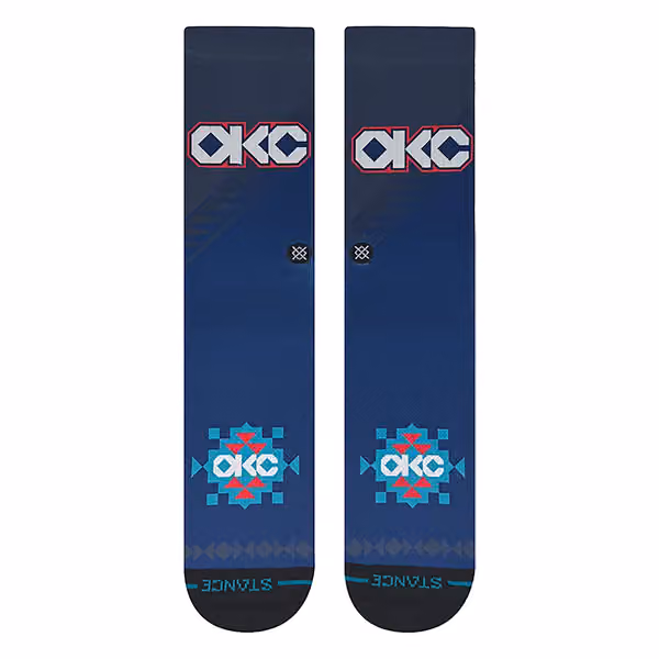 Oklahoma City Thunder 2025-26 NBA City Edition Crew Socks view 2
