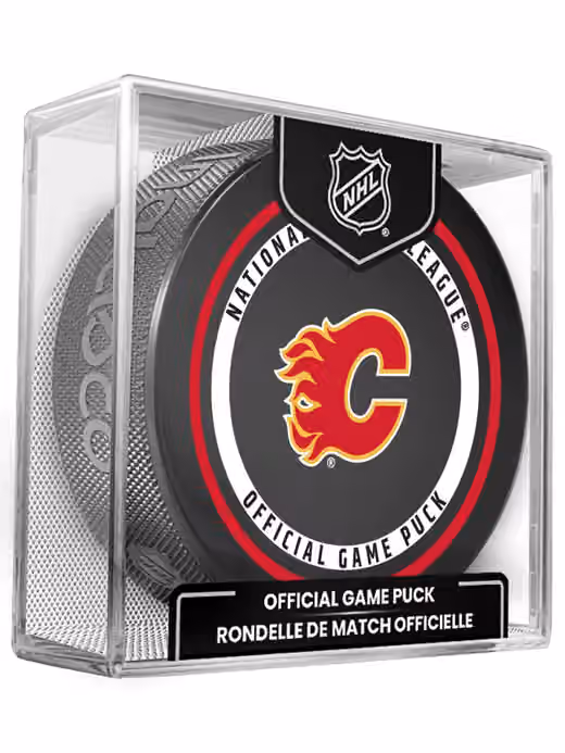 Calgary Flames 2026-27 NHL Official Game Puck view 1