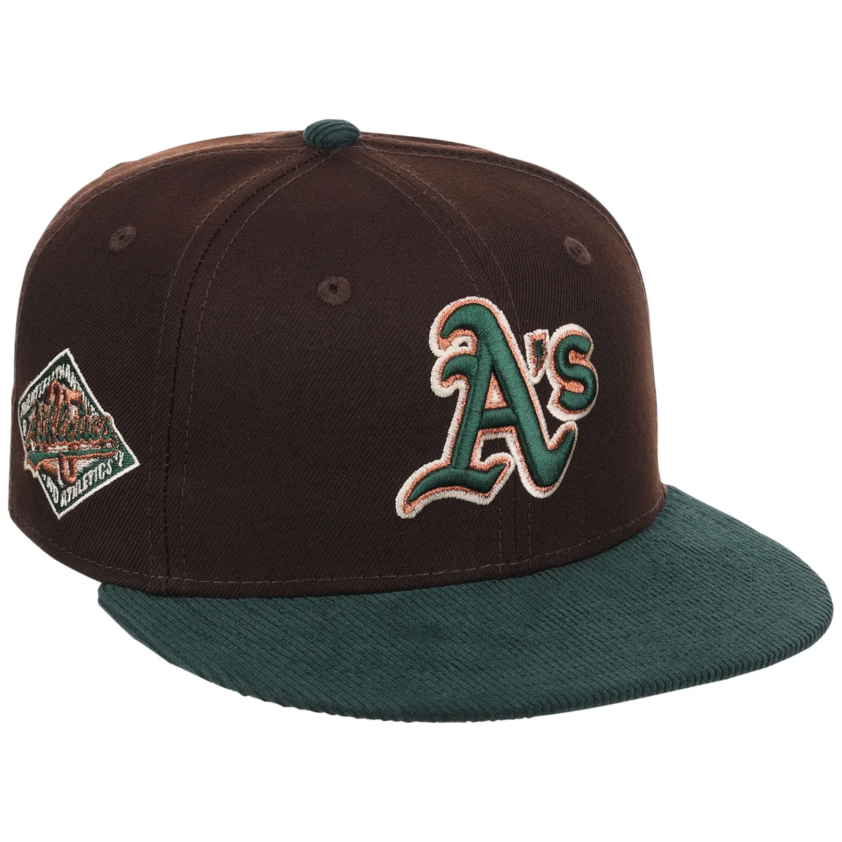 Oakland Athletics MLB Forest Ember New Era 59FIFTY front view