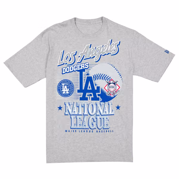 Los Angeles Dodgers Sport Classics Oversized MLB T-Shirt Gray view 1