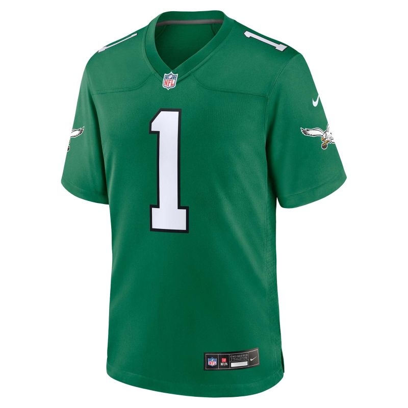 Jalen Hurts #1 Philadelphia Eagles Classic Game NFL Jersey Green view 3