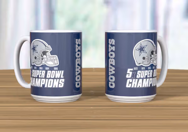 Dallas Cowboys 5x Super Bowl Champions Jumbo NFL Mug (440 ml) view 2