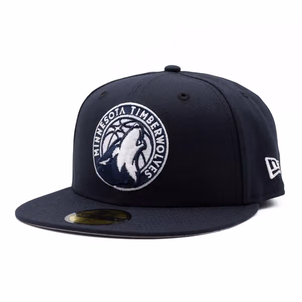 Minnesota Timberwolves Navy Logo New Era 59FIFTY Fitted NBA Cap product photo