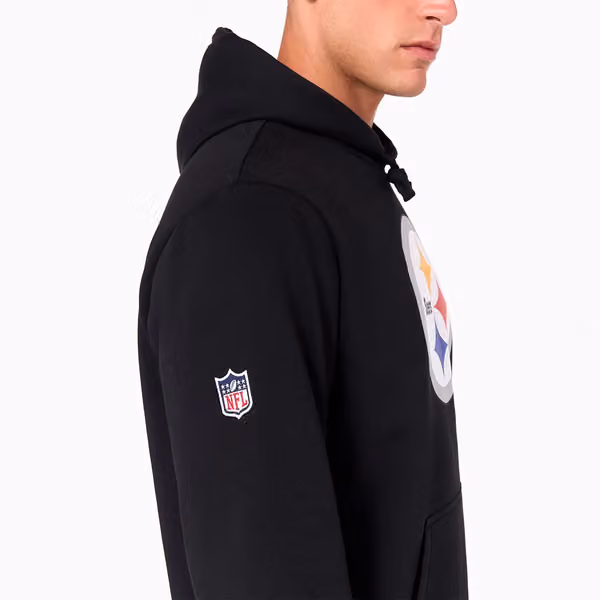 Pittsburgh Steelers Logo Hoodie NFL Sweatshirt Black view 3
