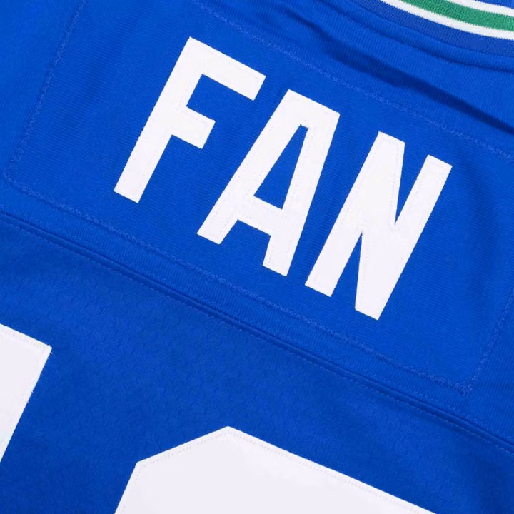 Fan #12 Seattle Seahawks Mitchell & Ness Throwback NFL Jersey Blue view 4