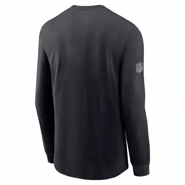 Philadelphia Eagles 2026 NFL Sideline Bold Arch Dri-Fit Long Sleeve T-Shirt Black view 2