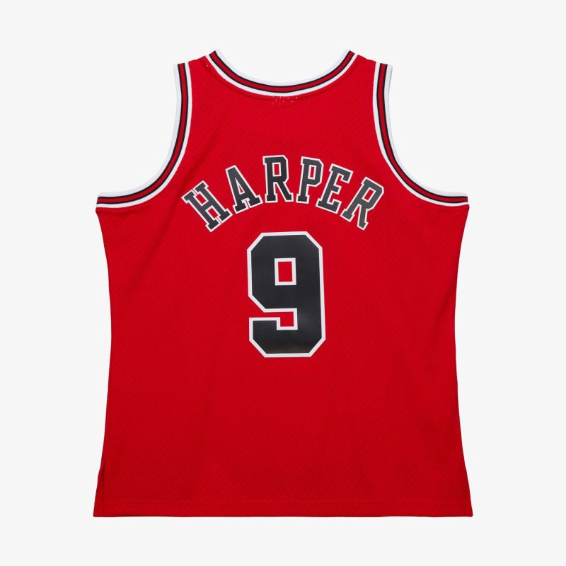 Ron Harper #9 Chicago Bulls 1997-98 Mitchell & Ness Swingman NBA Jersey Red view 2
