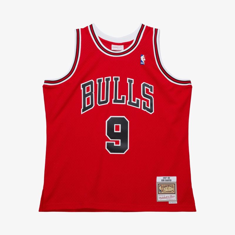 Ron Harper #9 Chicago Bulls 1997-98 Mitchell & Ness Swingman NBA Jersey Red view 1