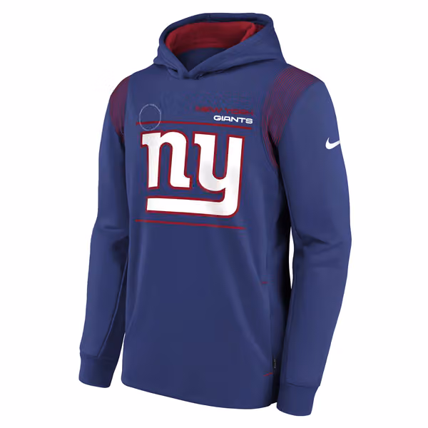 New York Giants 2021 NFL Sideline Nike Therma Hoodie (YOUTH) view 2
