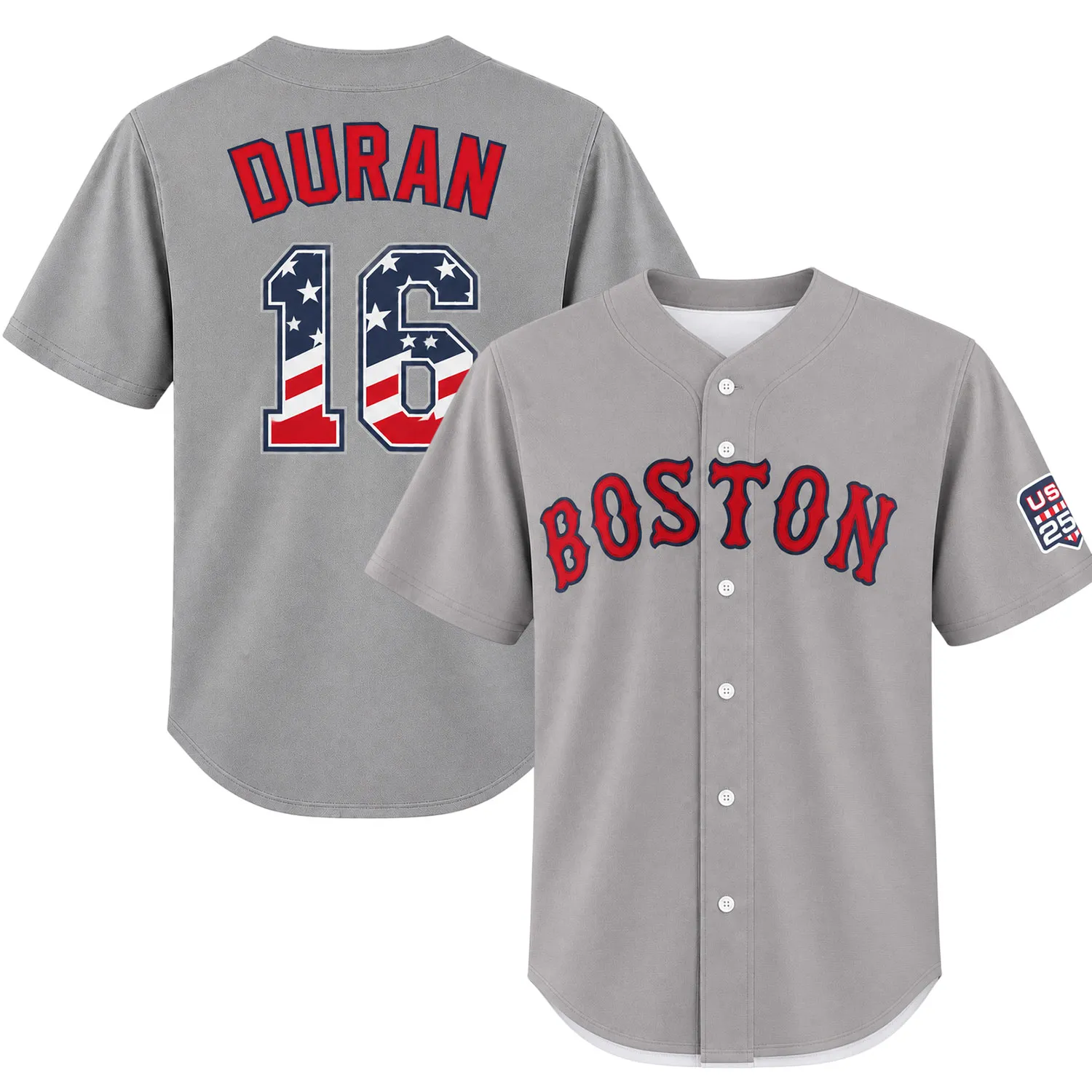 Jarren Duran Boston USA Flag Jersey Remarkable Fan Gear