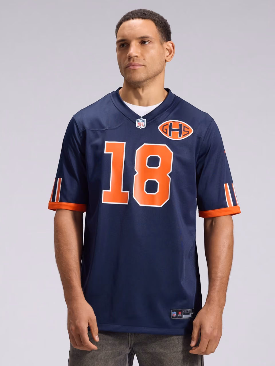 Caleb Williams #18 Chicago Bears 2026 Rivalries Game NFL Jersey Navy view 2